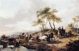 Philips Wouwerman The Halt of the Hunting Party painting